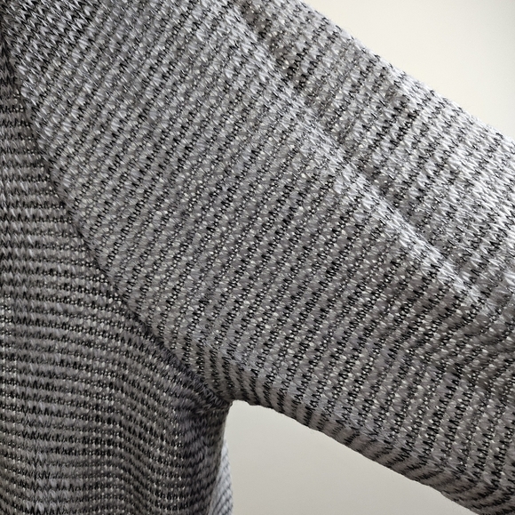 NWT Kim Rogers Light Gray Knit Open Front Cardigan Sweater Petite XL - Picture 5 of 8